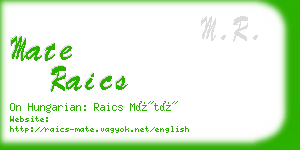 mate raics business card